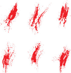 Collection of messy paint blood background
