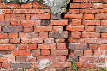 old brick block wall