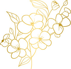 Golden orchid flowers bouquet, gold orchid floral bouquets © N2