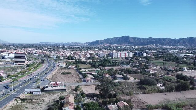 Vista aerea Infante Don Juan Manuel - Los Dolores, Ronsa Sur, Murcia, España.