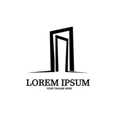 Interior door logo. Door icon. Vector illustration.