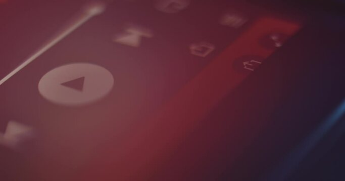 Pressing play on cell phone music player