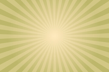 Dark khaki retro vintage style background with sun rays. Olive green sunburst background. Vector illustration - obrazy, fototapety, plakaty