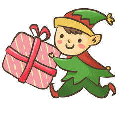 Christmas santa elf snowman reindeer