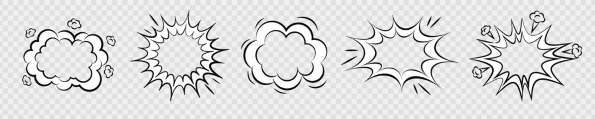 Explosion star burst bang vector effect. Blast boom shape.Speech blast slap frame. © Богдан Скрипник