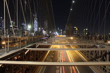 Traffic on the Brooklyn Bridge