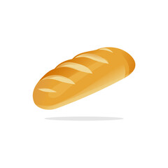 Bread Flat and Gradient Illustration Semi-Realistic Vector