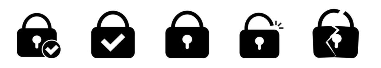 Lock vector icon. Protection security symbol