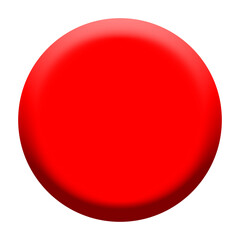 red button isolated on transparent