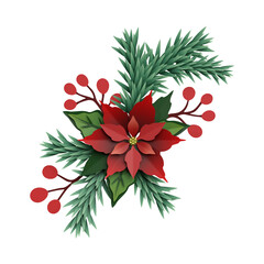 Christmas design elements. 3d render.