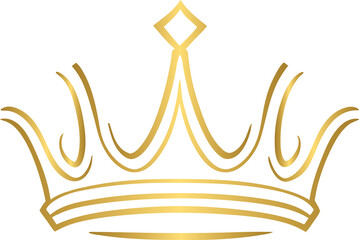 Golden crown, king, queen, princess, prince gold crown - obrazy, fototapety, plakaty