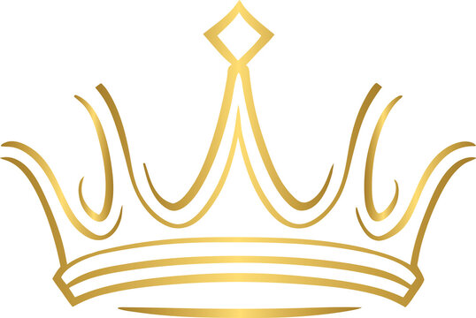Golden crown, king, queen, princess, prince gold crown