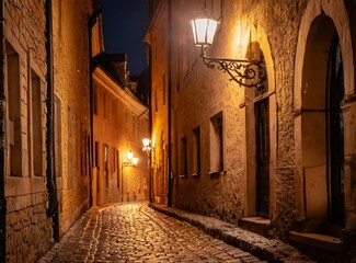 Narrow cobbled lantern streets