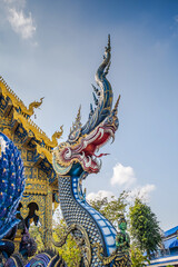 Fototapeta na wymiar Blue Temple, Chaing Rai, Thailand