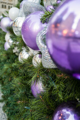 Christmas ornaments hanging on the Christmas tree
