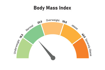 Body Mass Index (BMI) Concept Design. Vector Illustration.