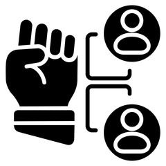 Empowerment glyph icon illustration vector graphic