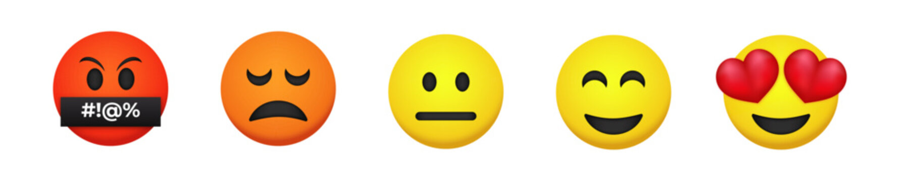Naklejki Line face feedback customer satisfaction scale. Emoji happy and sad faces rating.