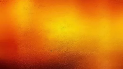 Fotobehang  Yellow burnt orange red fiery golden brown black abstract background for design. Color gradient, ombre, Rough, grain, noise,grungy © Matyfiz
