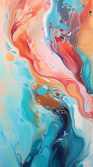 abstract fluid art with intricate patterns and vibrant colors background created with Generative Ai