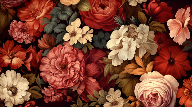 FLORAL BACKGROUND &ndash; Generative AI