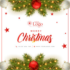 Christmas card with Santa Claus greeting design, Christmas post design. © Grafix Circle