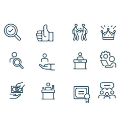 set of Employer branding icons - obrazy, fototapety, plakaty