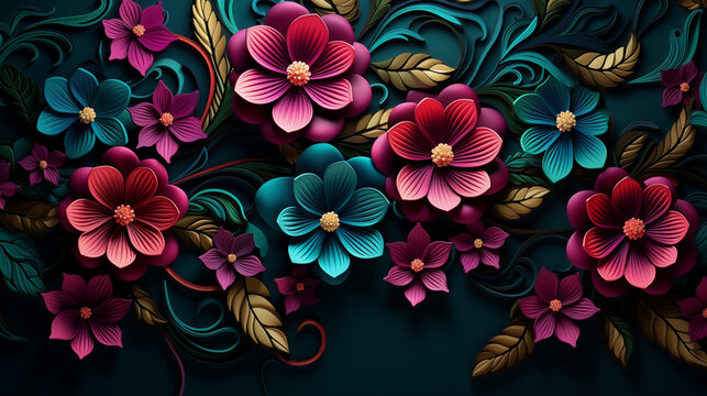 FLORAL BACKGROUND &ndash; Generative AI