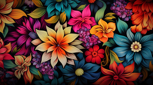 FLORAL BACKGROUND &ndash; Generative AI