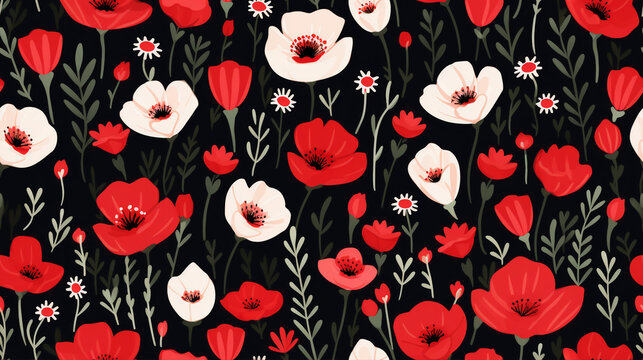 FLORAL BACKGROUND &ndash; Generative AI
