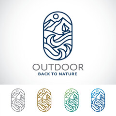Outdoor Line Logo Design Template