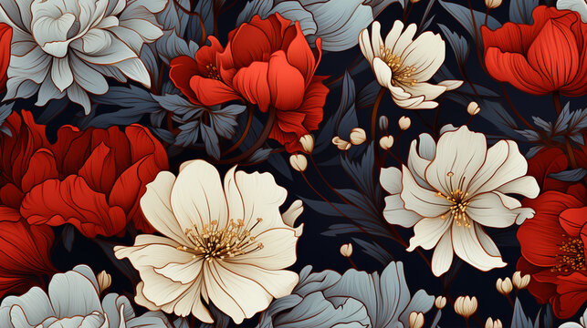 FLORAL BACKGROUND &ndash; Generative AI