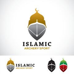 Islamic Archery Logo Design Template