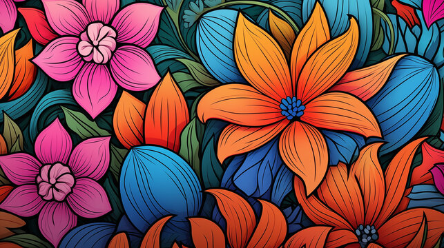 FLORAL BACKGROUND &ndash; Generative AI
