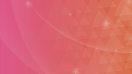 Fototapeta premium Yellow-pink gradient with white curved lines and twinkling stars. Background for banner, poster, screensaver, scenery and creative idea
