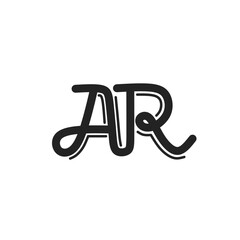 AR initials logo icon design vector