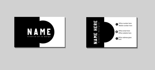 online free professional double sided corporate business card design vector