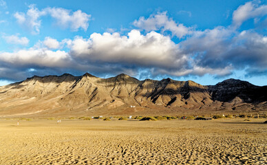 Pico de la Zarza Mountains at Playa de Cofete - Canary Islands Spain