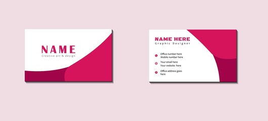 simple authentic colorful portfolio corporate business card design template online free