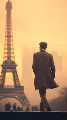 Foto auf Acrylglas man in front of eiffel tower in Paris © Patrick
