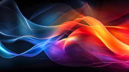 Abstract background with colorful smoke waves.