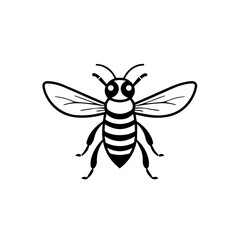 Buzzing Bee Vector Illustration