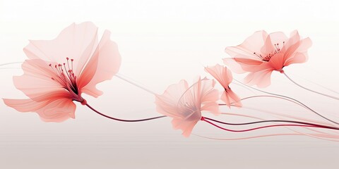 Fototapeta na wymiar Flower Elegance - Vector Artwork Featuring a Single Spring Bloom - Simple Beauty in Digital Form 