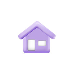 3D realistic icon home illustration on white background