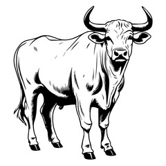 Strong Bull Vector Illustration