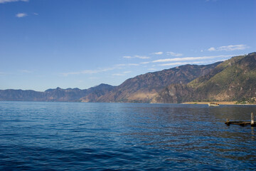 Guatemala Lake Atitlan on a sunny winter day