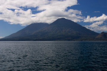 Guatemala Lake Atitlan on a sunny winter day