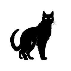 Graceful Cat Vector Illustration