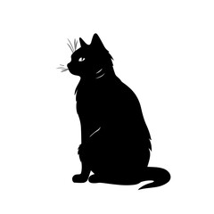 Graceful Cat Vector Illustration
