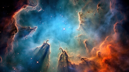 Fototapeta premium A Serene and Radiant Interstellar Nebula